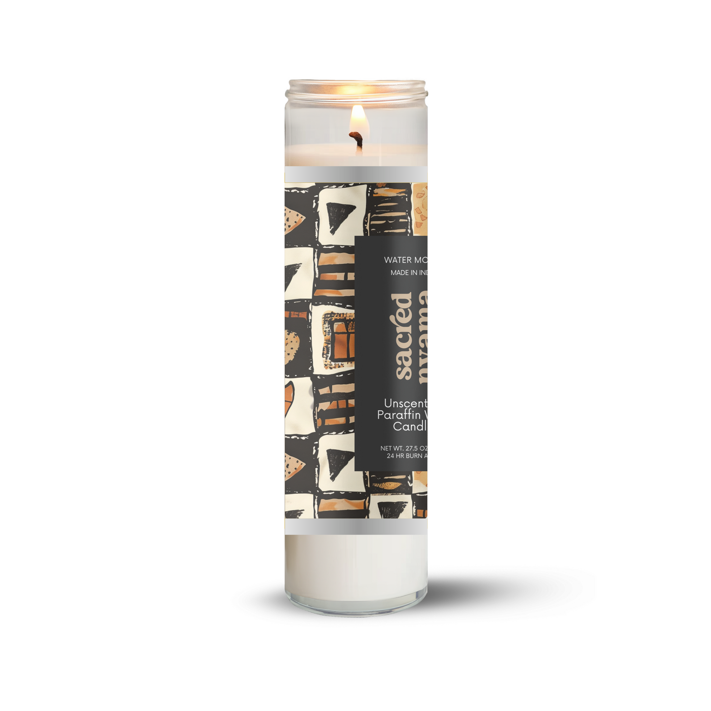Long Burning Glass Candle